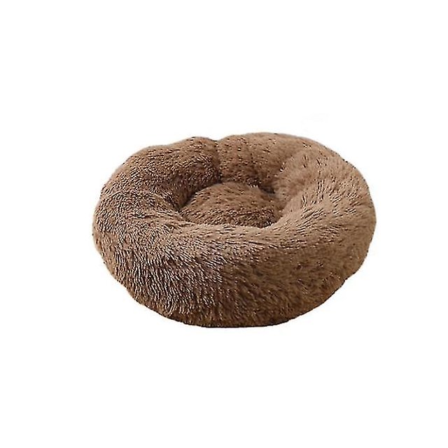 Cama de felpa para perros y gatos, cama redonda para mascotas, cálida y calmante, perrera suave para abrazar WD.WDQZL Hogar