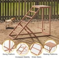 thumbnail image 3 of Phonjoro Chicken Perch w/Ladder Swing & Ramp for Coop, Chicken Roosting Bars for Chickens in Coop, Chicken Coop Accessories Toy, Wooden Chicken Activity Play for Pets Healthy for Backyard Farm, 3 of 6