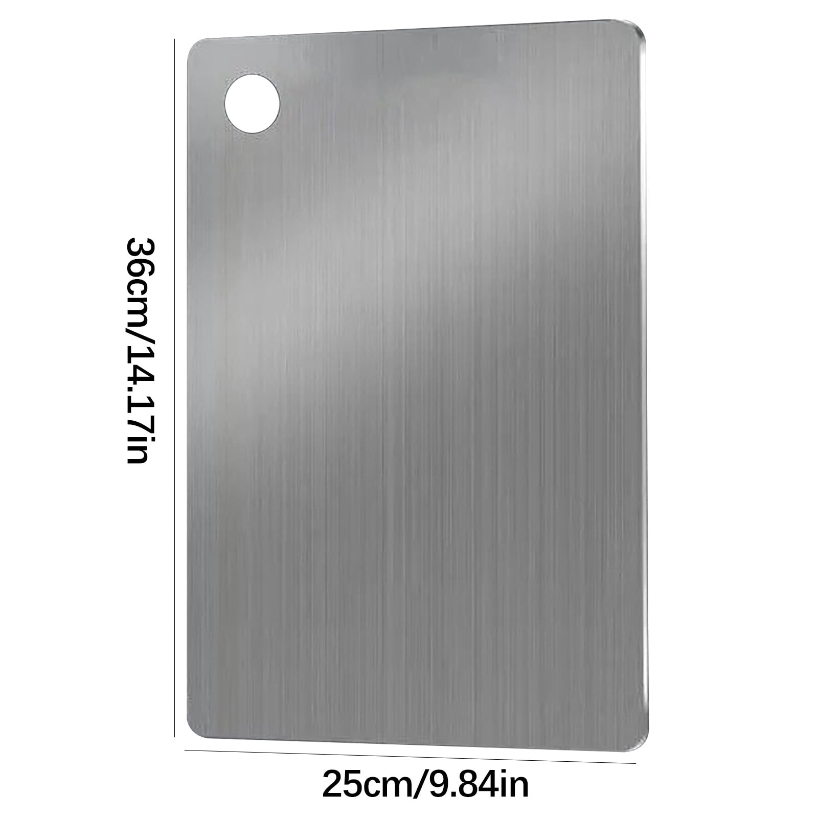 Hometravel Double Sided Stainless Steel Cutting Board, 1mm Thick Chopping Mat with Hanging Hole, Kitchen Prep Surface for Meat, Vegetables, Fruit