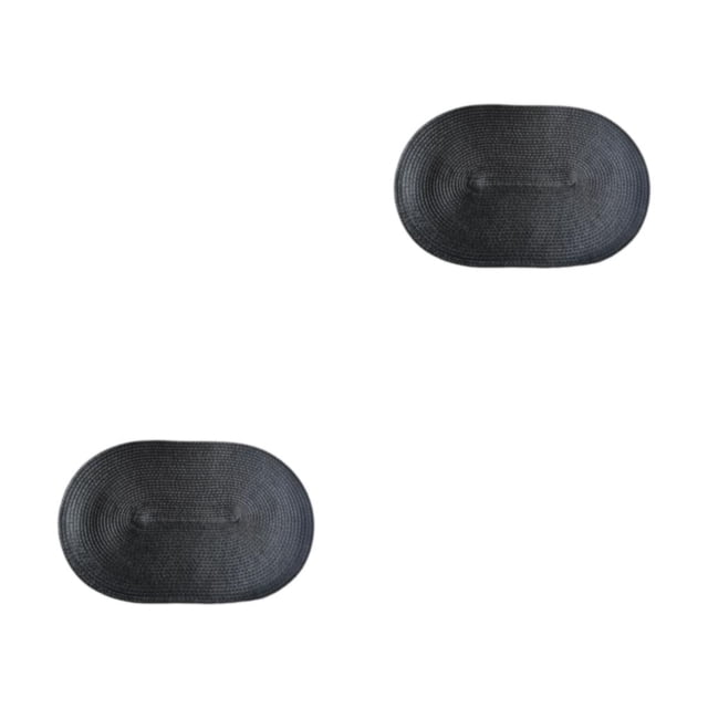 Yuarrent Juego de manteles individuales impermeables color negro 2Conjunto
