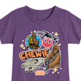 thumbnail image 3 of Star Wars - Chewie Stickers - Toddler And Youth Girls Fitted Short Sleeve Tee, 3 of 5