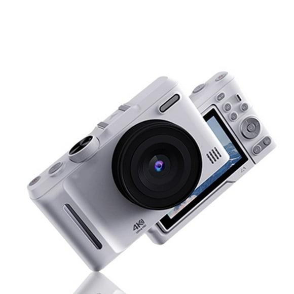 ¡Cámara digital HD 4K con zoom 18X y pantalla abatible para vlogging!