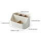 thumbnail image 3 of Organizador de escritorio de plástico blanco con rejillas extraíbles - Caja de 4 compartimentos para papelería para bolígrafos, lápices y suministros, 7,55x4,13,13x4,01 in, 3 of 6