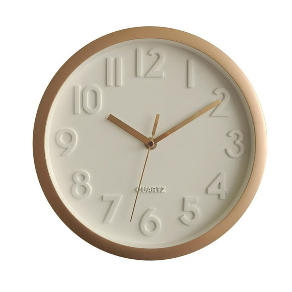 HORLOGE EN PLASTIQUE À CADRAN BLANC 10"