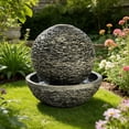 thumbnail image 6 of Alukang Outdoor Stone Sphere Water Fountain with Pump, Stacked Rock Ball Waterfall Fountain Feature with Basin, Resin Garden Water Fountain for Patio, Backyard, Yard, Deck and Landscape Decor, 6 of 8