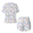 thumbnail image 5 of Naloa Orchids Flowers Women's Short-Sleeved Pajama Set, Loungewear, Summer pajamas, Breathable Cozy - Small, 5 of 9