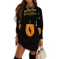 thumbnail image 3 of Expecting A Little Pumpkin Halloween Maternity Long Sleeved Dress Dress women Dance dresses, 3 of 5