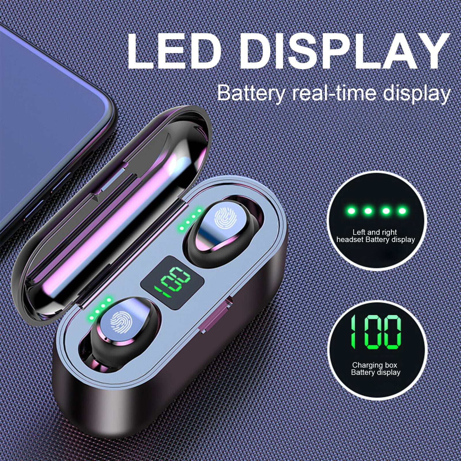 Wireless Bluetooth 5.1 Earbuds Headphones Headset Earphones Noise