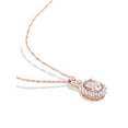 thumbnail image 3 of Everly Women's Morganite and Topaz and Diamond 14k Rose Gold Necklace, 3 of 5