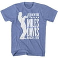 thumbnail image 1 of Miles Davis Silhouette Light Blue Adult T-Shirt, 1 of 2