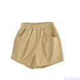 thumbnail image 2 of Fozruso Girls Summer Casual Shorts Toddler Kids Elastic Waist Play Shorts Comfortable Basic Bottoms Kids Summer Outfits(Yellow), 2 of 4
