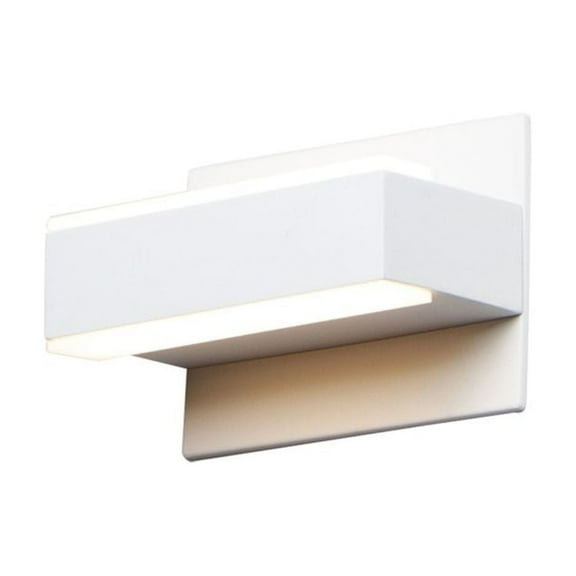 E23210-90WT ET2 Lighting Omni-7W 2 LED Wall Sconce-7.25 Inches wide by 4.75 inches high-White Finish
