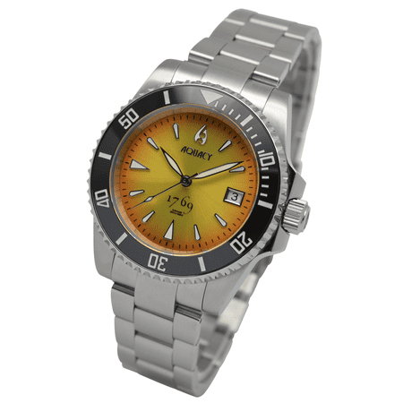 Swiss Eta 2836 2 Automatic - Aquacy 1769 Hei Matau Mens Automatic 300M Dive Watch Sunburst ETA SWISS MOVEMENT Double Locking Diver Clasp Bracelet Bands