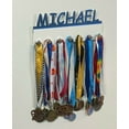 thumbnail image 6 of Custom Personalized Name Made to Order Custom Name or Word Medal Holder, Awards Display Organizer Hanger Rack with Hooks for 60+ Medals, Ribbons, Sports Of A Kind Made To Order With Your Name On It., 6 of 8