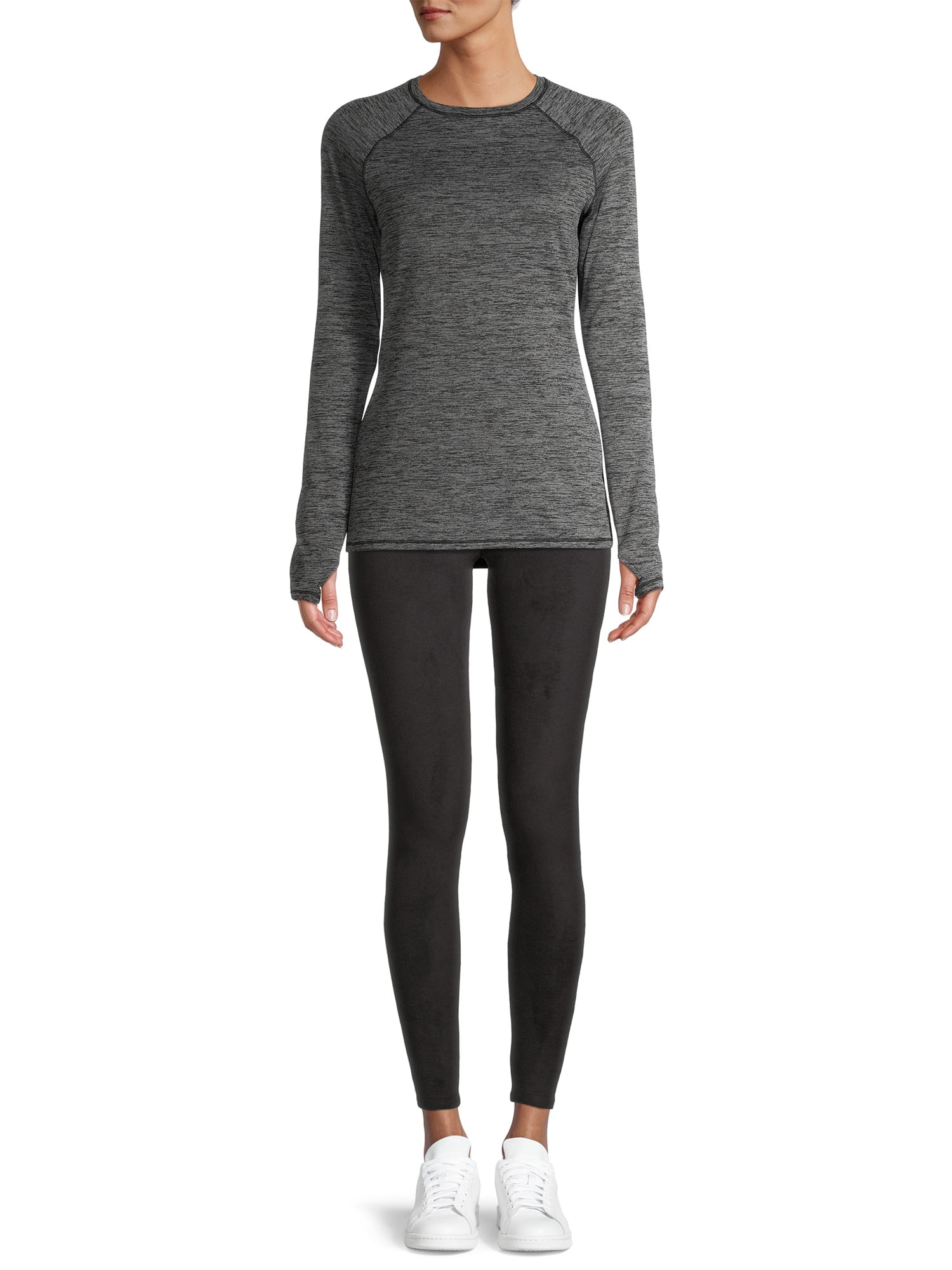 ClimateRight by Cuddl Duds Women's Warm Plush Warmth Crew Neck Base Layer Top, Sizes XS to 4X