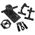 thumbnail image 1 of Graflsoa Multifunctional Home Fitness Set: Ab Roller Wheel, Knee Pad, Jump Rope, Push-Up Bars, Hand Gripper, Spring Exerciser - 7-Piece Kit (Color Options Available), 1 of 6