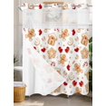 thumbnail image 3 of Christmas Cookie Man Candy No Hooks Shower Curtain with Snap in Fabric Liner Set, House Xmas Sock Snowflake Shower Curtains Waterproof Bathroom Curtain with See Through Top Window, 72x72 Inch, 3 of 6