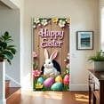 thumbnail image 4 of Fiudx Cortina de Pascua para Puerta, Decoración Festiva, Tela Resistente, Fácil Instalación, Multifuncional, Ideal Como Regalo de Pascua, Decoración de Pared para El Jardín, Artículos para Fiestas Gr, 4 of 6
