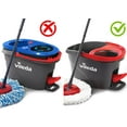 thumbnail image 2 of fuzhong-Ultimate Cleaning Bundle: 6 Microfiber Spin Mop Refills & Replacement Vileda Mop Head for Vileda Spin Mop & Bucket System (WHITE), 2 of 4