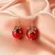 thumbnail image 3 of 1 par de pendientes de mujer, pendiente de decoración de árbol de Navidad, adornos de joyería de oreja de aleación Simple, adornos de fiesta Ropa, zapatos y accesorios Miscelánea Fruta Guardurnaity AP013835-02, 3 of 6