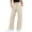 Beige, variant on Promotion Sale! Women's High Waist Wide Leg Pants Lightweight Breathable Loose Fit Comfort Stretchy Waistband With Drawstring Casual Office Work Trousers For Daily Wear Sky Blue XL Size