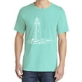 thumbnail image 2 of Wild Bobby,Lighthouse Nautical Sea Coastal Vibes, Streetwear, Garment-Dyed Washed Look Short Sleeve T-Shirt, Mint, Medium, 2 of 3