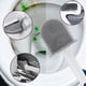 thumbnail image 5 of Juego de 2 cepillos de baño de silicona antibacterianos, cepillos de baño con mango largo y secado rápido para inodoro de baño (blanco), 5 of 5