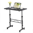 thumbnail image 3 of Petit Bureau Debout Pouce Mobile Bureau Réglable Bureau Roulant Table Debout Portable avec Roue pour Tapis Roulant Tapis de Marche Portable Bureau à Domicile Rustique, 3 of 3