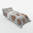 thumbnail image 3 of Ambesonne Floral Bedding Set 4 Pcs, Romance Love Wedding, Queen, Dark Coral Blue Tan, 3 of 3