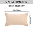 thumbnail image 6 of REGALWOVEN Pack of 2 Linen Soft Solid Decorative Throw Pillow Covers Minimalist Neutral Pillowcases for Sofa Bedroom Couch Light Brown 20" x 12", 6 of 6