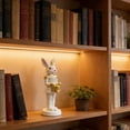 thumbnail image 5 of ZHMRFG 2PCS Easter Bunny Figurine, Resin Drumming Bunny Decor, Durable Festive Ambience Decor for Living Room Bedroom Mantel Entryway Desk Shelf Easter Spring Party Favors Housewarming Holiday Gift, 5 of 6