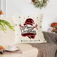 thumbnail image 4 of Festive Feeling Decoration Sofa Pillow Cover Christmas Letter Print Chair Cushion Cover Linen Cushion Cover, 4 of 6