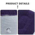 thumbnail image 2 of LEEYNEER Inflatable Feet Rest Pillow Flocking PVC Foot Massage Stool Relax Cushion for Outdoor Travel (Grey & Blue), 2 of 8