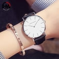 thumbnail image 4 of Hannah Martin Brand Simple Leather Women Watch Japanese Movement Quartz Wristwatch Fashion Clock Black Gift Box Women's Watch, 4 of 10