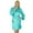 Cyan, variant on Women Short Satin Getting Ready Robe Bridesmaid Kimono Sleeve Coverup