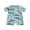 Sky Blue, variant on Toddler Baby Boy Swimsuit 6 12 18 24 Months 2T 3T Short Sleeve Mock Neck Shark Print Zip Up Rash Guard Bathing Suit