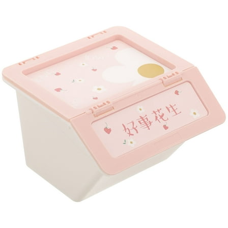 HOMOBABE 1Set Girly Design Plastic Storage Bin For Cosmetics And Jewelry Desk Use