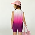 thumbnail image 5 of 2 Piece Girls Summer Outfits Casual Lounge Set Shirts and Elastic Waist Shorts with Pockets Clothing Sets, 5 of 7