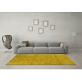 thumbnail image 3 of Ahgly Company Indoor Square Oriental Yellow Industrial Area Rugs, 5' Square, 3 of 4