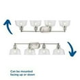 thumbnail image 5 of Singleton Collection Four-Light 36" Brushed Nickel Farmhouse Vanity Light with Clear Glass Shades, 5 of 8