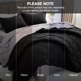 thumbnail image 6 of Sasttie 7 Pieces Queen Comforter Set, Reversible Bed in a Bag, All Season Bedding Set with Comforter, Flat Sheet, Fitted Sheet, Pillowcases & Shams, Black & Soot, 6 of 10
