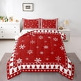 thumbnail image 1 of YST Red Christmas Comforter Set Christmas Tree And Snowflake Bedding Comforters & Sets King Size Boho Xmas Holiday Decorative Bedding For Boys Girls Kids Snowflake Decorations Room Decor, 1 of 5