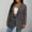 Gray#10, variant on Wowcloth Women's Fashion Solid Color Pocket Button Coat, Long Sleeve Lapel Slim Fit Casual Blazer Jacke