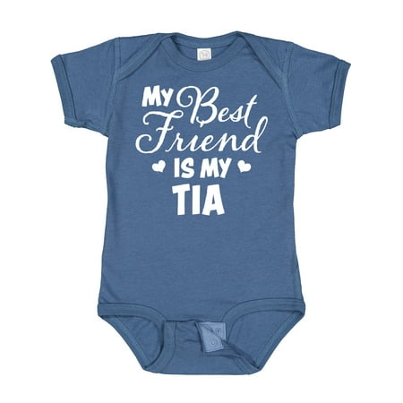 

Inktastic My Best Friend is My Tia with Hearts Gift Baby Boy or Baby Girl Bodysuit