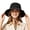 Black, variant on Women UPF 50  Wide Brim Sun Hat, Breathable UV Protection Bucket Hat for Beach Travel