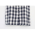 thumbnail image 4 of ContiKids Little Girls Plaid Short Sleeeve Mandarin Collar Dress Summer Button Down Long Blouse Dresses 6-7 Years, 4 of 5