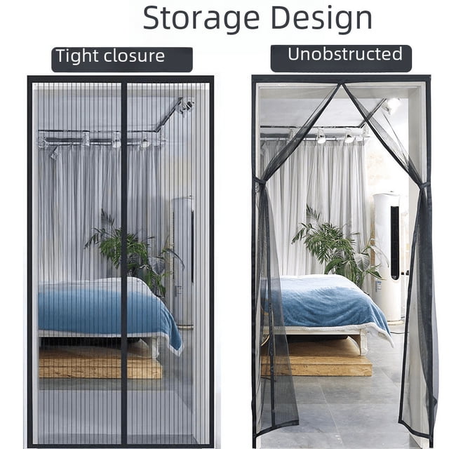 Cortina antimosquitos magnética de verano con velcro para garaje, hogar, mosquitera magnética para ventana, mosquitera para puerta, verano