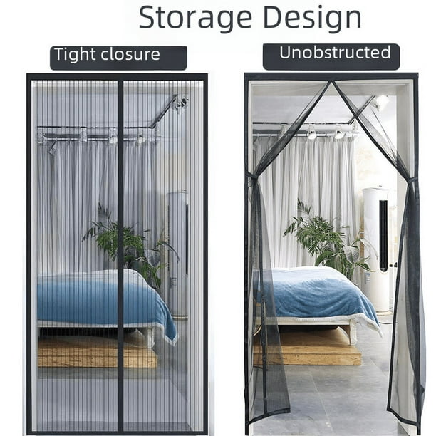 Cortina antimosquitos magnética de verano con velcro para garaje, hogar, mosquitera magnética para ventana, mosquitera para puerta, verano