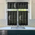 thumbnail image 3 of Kitchen Curtains 36 Inch Short - 3 Panel Set, Gothic Celestial Sun and Moon Print, Mystical Starry Night Astrology Aesthetic, Rod Pocket Window Curtain, Easy Wash, 3 of 6