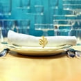 thumbnail image 2 of Worallymy 6pcs/pack Leaf Shaped Napkin Rings Buckle Holders Party Napkin Rings for Christmas Thanksgiving Parties, Wedding Adornment, Table Decoration Accessories, 2 of 5